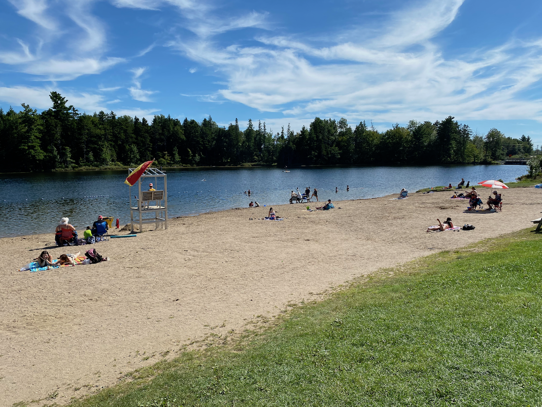 Killarney Lake - showing lifeguard station and cloud formation 
