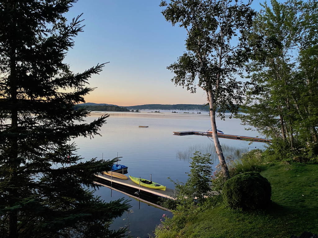 - Lake In Maxwell, New Brunswick - Early morning - with fog In Distance -